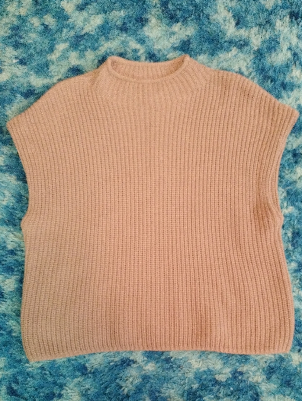 Sleeveless Ribbed Knit Top - Light Tan For Women